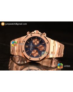Royal Oak Chrono Full Rose Gold With Blue Dial 7750 Automatic update new verison