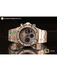 Royal Oak Chrono 316L Solid Steel White Blue SubDial 7750 Automatic 26331OR.OO.1220OR.01